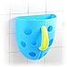 Lulu and Buddy Baby Bath Toy Organizer with 2 Suction Cups, Blue Body with Green Handle