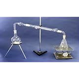 Distilling Apparatus with 500ml Flasks, 250mm Graham Condenser, Kjeldahl Bulb, and Supports