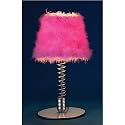 LumiSource Wiggle Table Lamp, Pink Shade