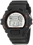 Armitron Men's 40/8216MBLK Black Resin Grey Dial Orange Accented Digital Sport Chronograph Watch