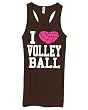 I Heart Volleyball Racerback Tank