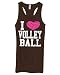 I Heart Volleyball Racerback Tank