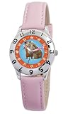 G Disney Kids’-Force Office of Darwin & Hurley Time Teacher Pink Leather Watch # D857S401