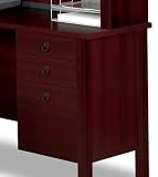 Manchester 3 Drawer Pedestal in Mahogany Finish By Bestar Furniture
