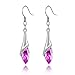 Voberry® Fahion Women's Lady Crystal Marquise Cut Teardrop Wedding Hook Earrings Gift (Rose)