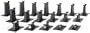 Bachmann Trains 18 PC. E-Z TRACK Graduated Pier Set (compatible with On30)
