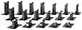 Bachmann Trains 18 PC. E-Z TRACK Graduated Pier Set (compatible with On30)