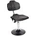 Milagon Brio 12 Series WSP1210TPU Polyurethane Foam Seat on Enamel Disc Base Chair with Edging, Low Profile, 17"-24" Adjustment Height