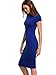 MakeMeChic Women's Classic Slim Fit Short Sleeve Midi Dress