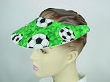 Green soccer novelty print sun visor cap super lightweight