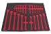 Foam Tool Organizer for 24 Craftsman Inch and Metric Wrenches, Black and Red
