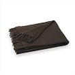 Assiro Solid Throw in Chocolate Brown