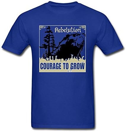 TYMLLER Men's Rebelution Courage to Grow T-shirt Size L Royal Blue