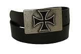 Levi's Boys 8-20 Levi'S Black Jean Belt With Iron Cross Plaque Buckle