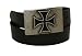 Levi's Boys 8-20 Levi'S Black Jean Belt With Iron Cross Plaque Buckle