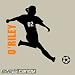 Soccer Girl with Custom Name/Number Wall Graphic Stickers Decal Words Bedding