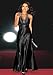 Satin-Abend-Kleid mit Strass schwarz Damen-Kleid Satin Schwarz