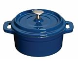 Molten Cast Iron Mini Casserole 10cm x 5cm, Blue