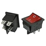 SODIAL(R)2個 KCD4 DPST ON-OFF4ピンロッカーボートスイッチ15A/20A AC 250V/125V
