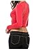 G2 Chic Women's Solid Long Sleeve Scoop Neck Crop Top