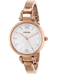 Fossil Womens ES3110 Georgia Analog Display Analog Quartz Rose Gold Watch