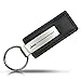 Au-TOMOTIVE GOLD Rectangular Leather Key Chain for Jeep Commander (Black)