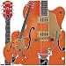 G6120SSU Brian Setzer Hollow Body Electric Guitar (Orange Tiger Flame Lacquer)