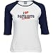Reebok New England Patriots Ladies White Queen of Hearts Raglan 3/4 Sleeve T-shirt