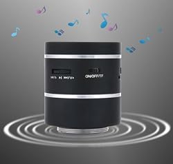 Portable Black Digital Resonance Speaker with Built-in battery & Micro SD Card Slot For Laptop MP3 MP4 Cellphone iphone ipod ipad