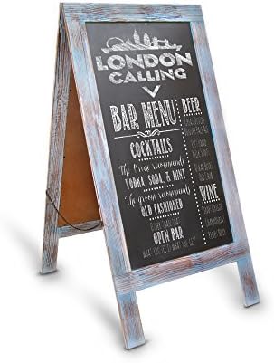 Rustic Vintage A-Frame Chalkboard / Sidewalk Chalkboard Sign / Large Sturdy Sandwich Board / A Frame Restaurant Message Board / Freestanding Wooden Menu Display Sign