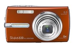 Olympus Stylus 830 8MP Digital Camera with Dual Image Stabilized 5x Optical Zoom (Orange)