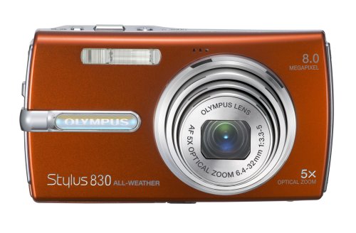 Olympus Stylus 830 8MP Digital Camera with Dual Image Stabilized 5x Optical Zoom (Orange)