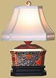 Unique Asian Design Lighting - 15" Imari Box Oriental Style Fine Table Lamp