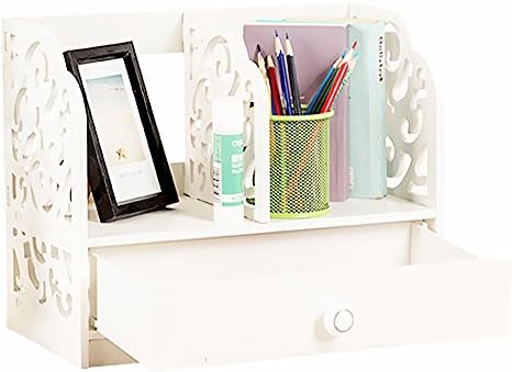 Wooden Desk Organier Cosmetics Makeup Storage Box with Drawer