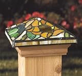 4x4 Tiffany-style Sunflower Post Cap [CAPITOL CITY LUMBER]