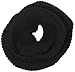 Simplicity Lightweight Solid Color Circle Scarf for Women and Men, Black