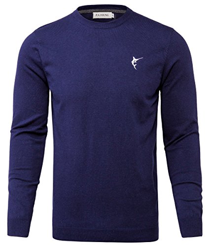 Mens Pullover Sweaters Long Sleeve Fashion Knit Cotton Regular Fit
