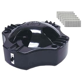 Smokeless Ashtray for Cigars and Cigarettes with Bonus pack of 6 Replacement Carbon Filters - Black