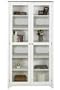 Oxford 36"w 6 shelf Bookcase With Glass Doors, SIX SHELF/36, WHITE