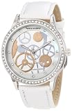 Vernier Women's VNR11078SSB Automatic Skeleton Dial Polyurethane Strap Quartz Watch
