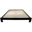Fine Quality - Zen Simple Japanese Design Platform Bed - Black - 3 Sizes -Twin, Queen, King, & Cal King