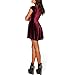 Sheoutfit Women's Hot Velvet Short Sleeve Cheerleader Skirt Dress