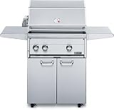 L27FR2L 27 Gas Grill with 685 Sq. In. Cooking Surface 2-25 000 BTU Red Brass Burners Infrare