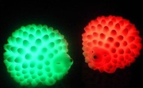 New Color 2pc Hedgehog Christmas Changing LED Candle Lights
