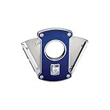 IMAGE OF Colibri KNF000702 Cigar Cutter Slyce 64 Gauge Spring Loaded Blue Lacquer