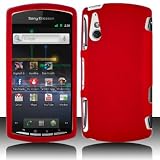 Red Hard Plastic Rubberized Case Cover for Sony Ericsson Xperia Play