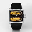 Diesel #DZ1456 Men's Yellow Black Rectangular Analog Watch