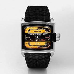 Diesel #DZ1456 Men's Yellow Black Rectangular Analog Watch