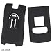 LG CU500 Rubberize Black Snap-On Crystal Case Cover with Removable Belt Clip