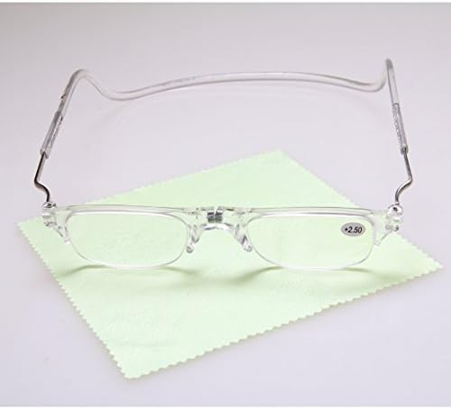New Magnetic Black or Brown Frame Power Reading Glasses +1 +1.5 +2 +2.5 +3 +3.5 +4.0 (+2.0, Clear2)